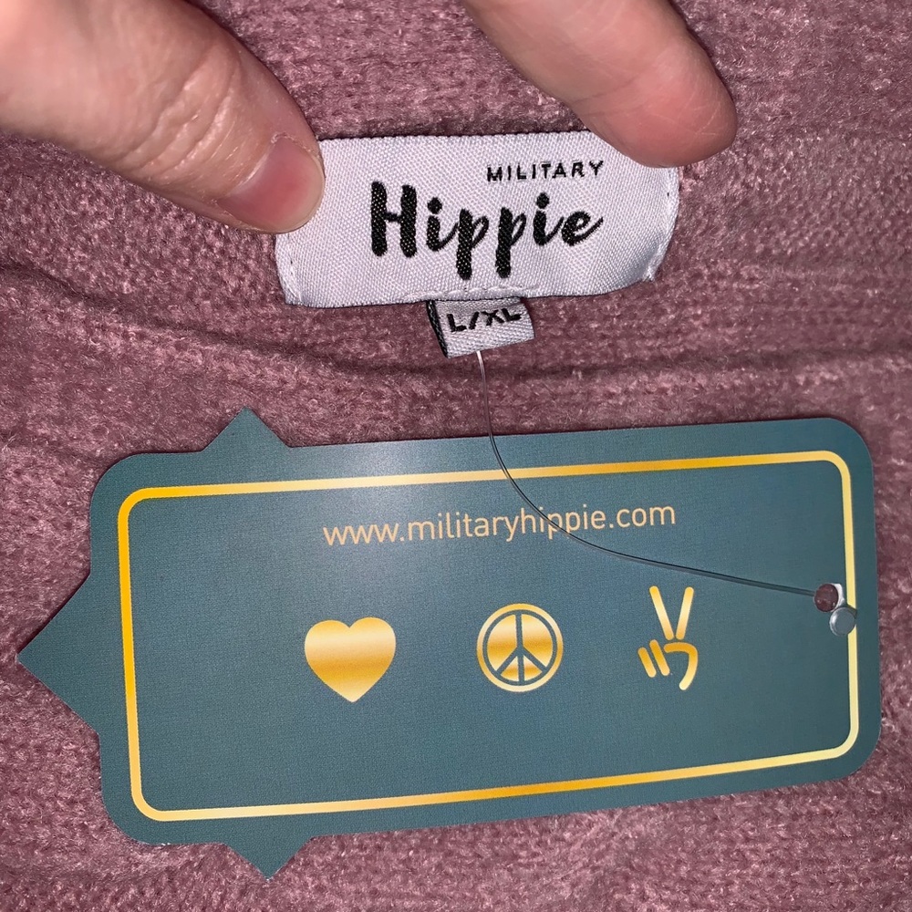 New Military Hippie Coming Up Roses Sweater💕 - Picture 6 of 6